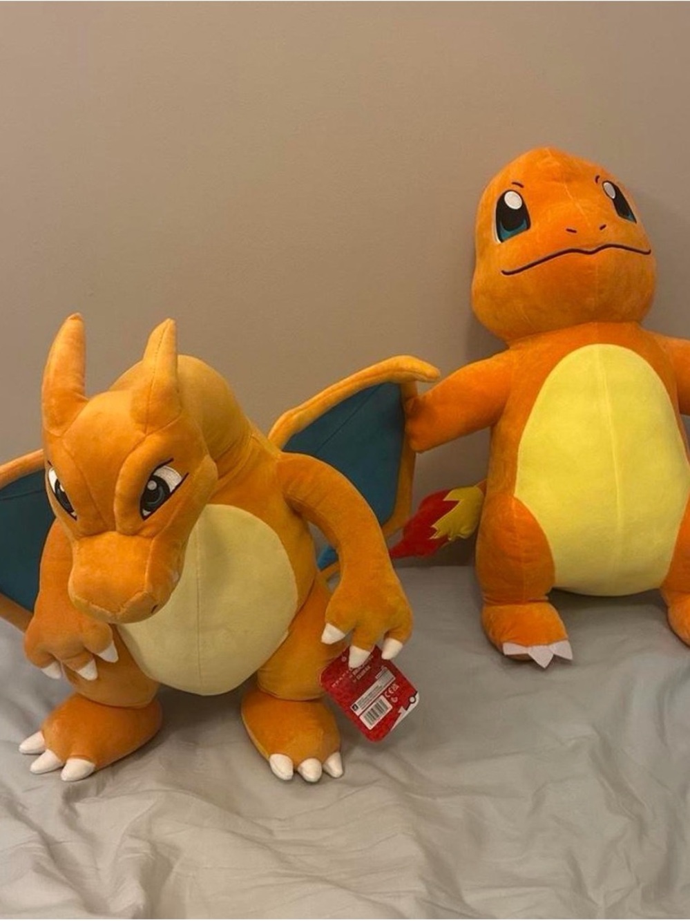 Pokemon Orange and Yellow Charmander/Charizard 24 Inch Tall Plush Bundle